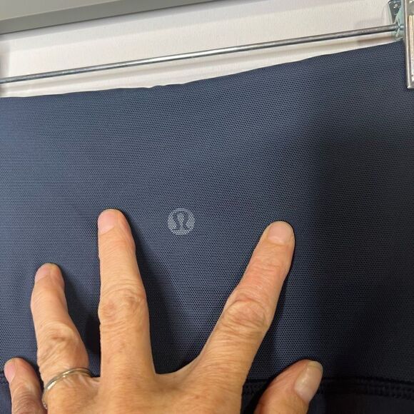 Lululemon Sweaty Endeavor Tights Mesh Inkwell Navy Blue - Picture 5 of 12
